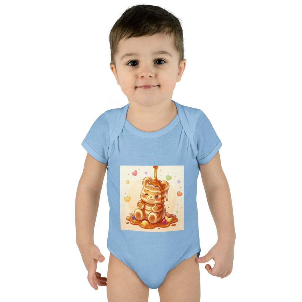 Fluffy Gooey Pancake Gummy Bear Baby Bodysuit — Cute Gummy bear Infant Onesie