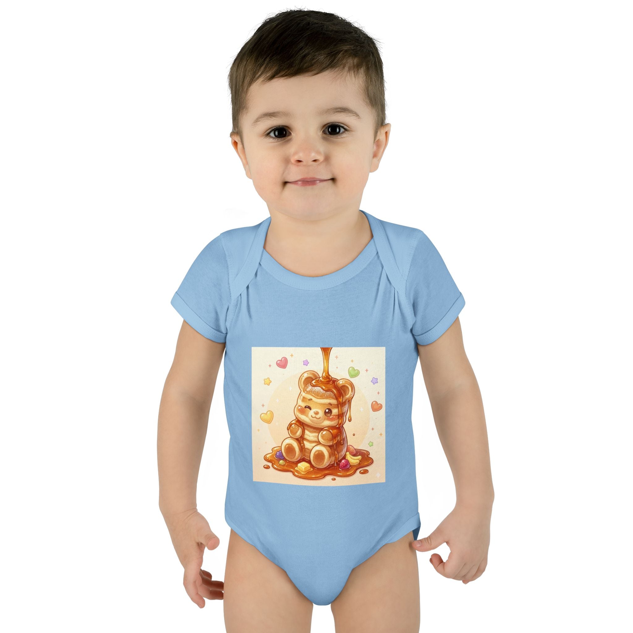 Fluffy Gooey Pancake Gummy Bear Baby Bodysuit — Cute Gummy bear Infant Onesie