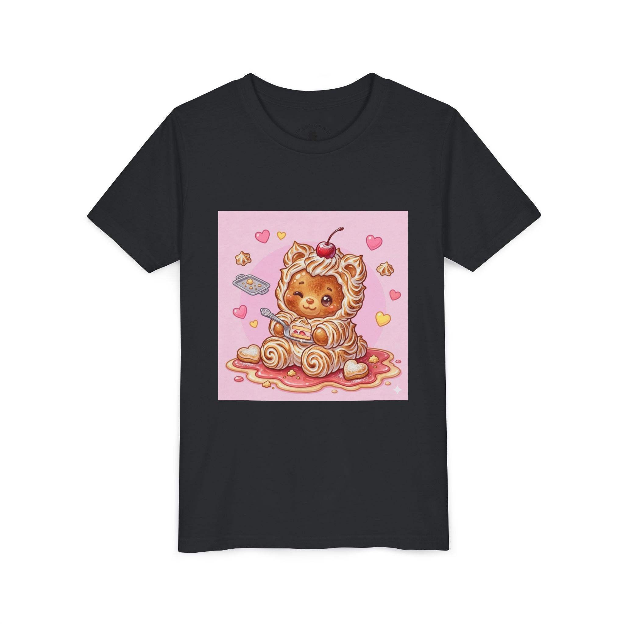 Kawaii Baked Alaska Dessert Gooey Gummy Bear- Kids Tee