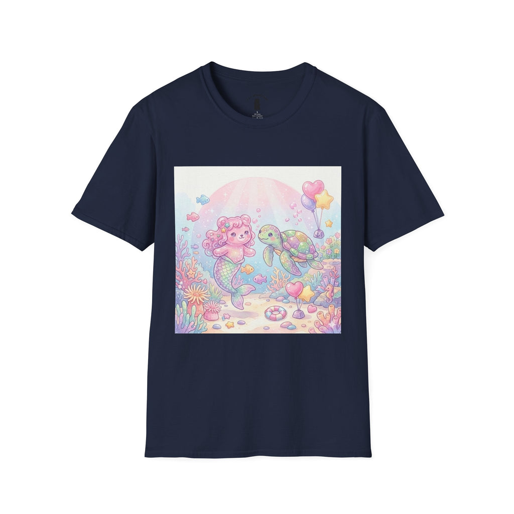 Pink Gummy Mermaid & Turtle friend, Gooey Gummy Freinds- Kawaii Graphic T-Shirt