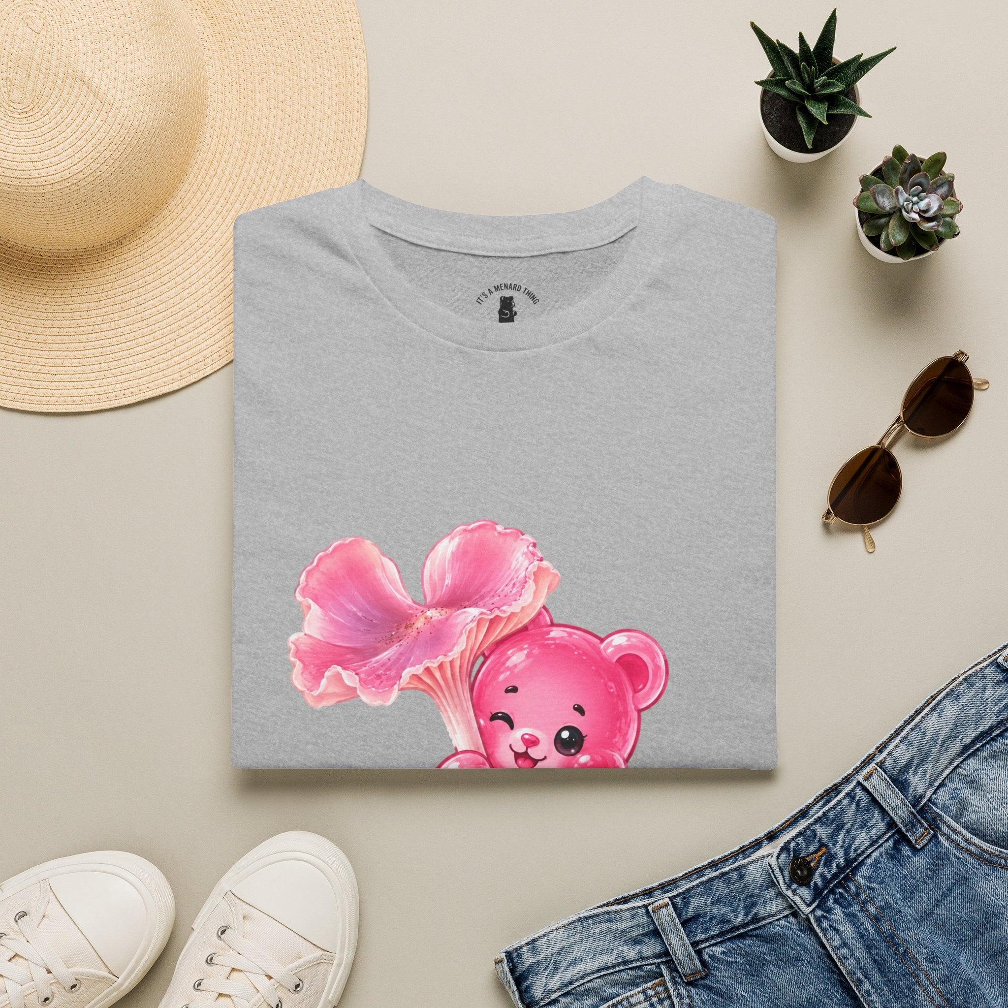 Pink Wax Cap Special Mushroom, Oozy Bear Gummy Friend- Graphic Shirt