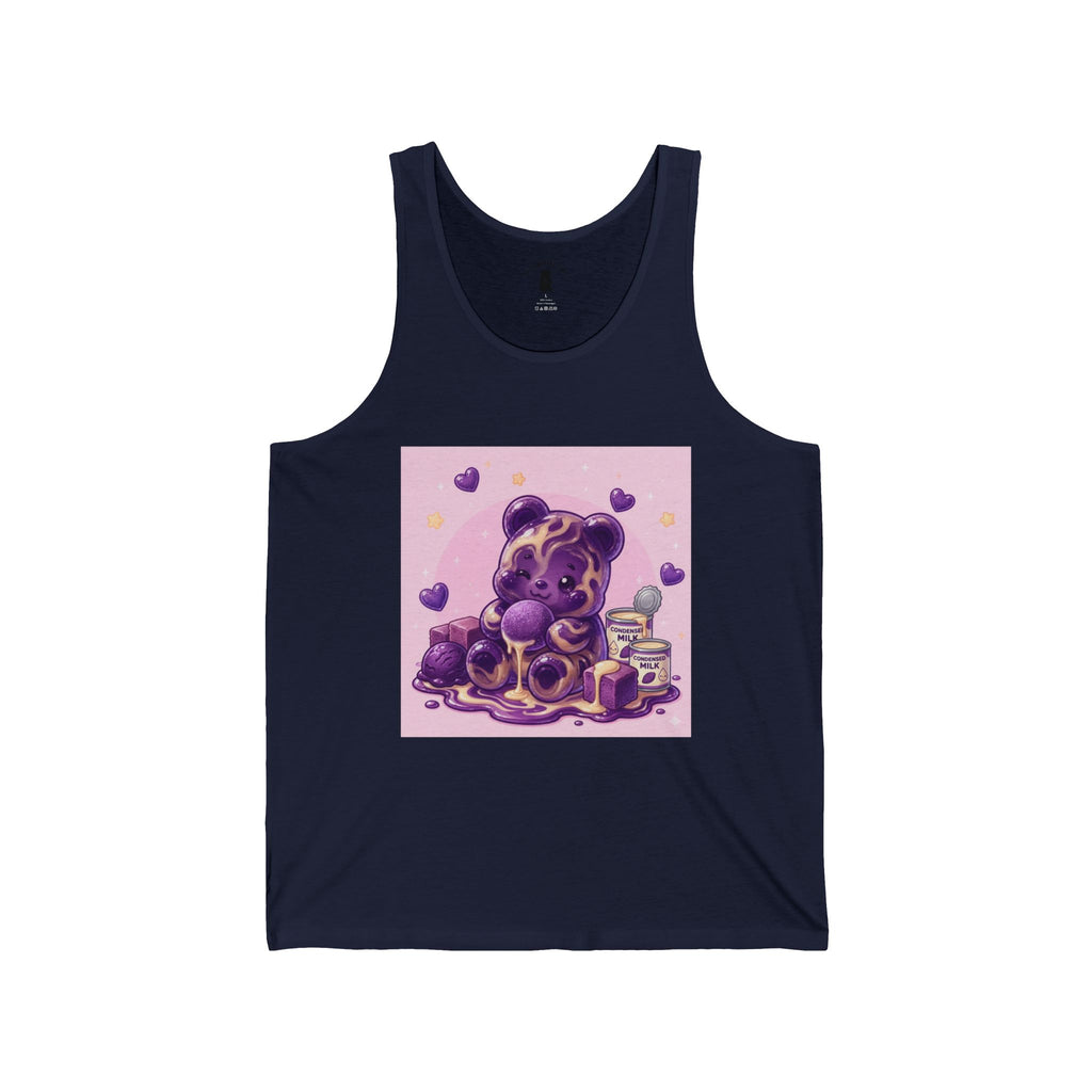 Ube & Sweet Condensed Milk, Purple Gooey Gummy Bear- Kawaii Graphic Tank Top