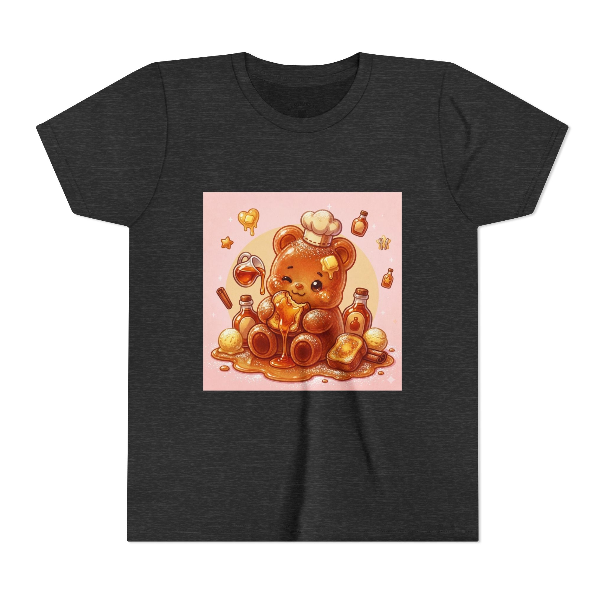 Kids Thick French Toast Gooey Gummy Chef Bear Graphic T-Shirt