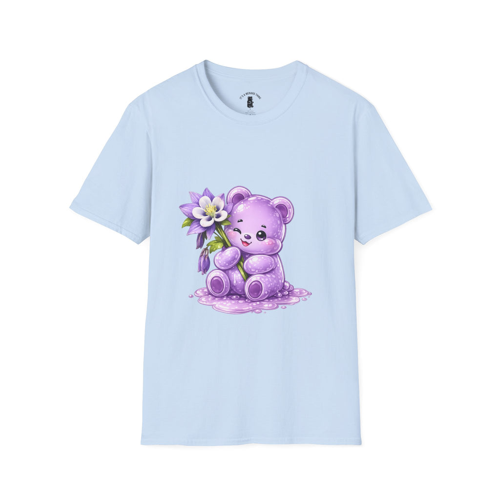 Pretty Purple Flower, Special Oozy Bear Gummy- Graphic Shirt