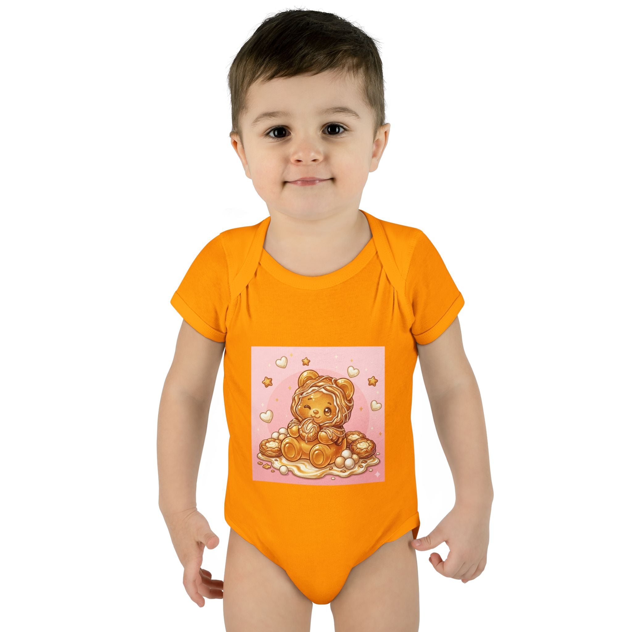 Cheese Danish Gooey Gummy bear in Puff PJs- Baby Onesie