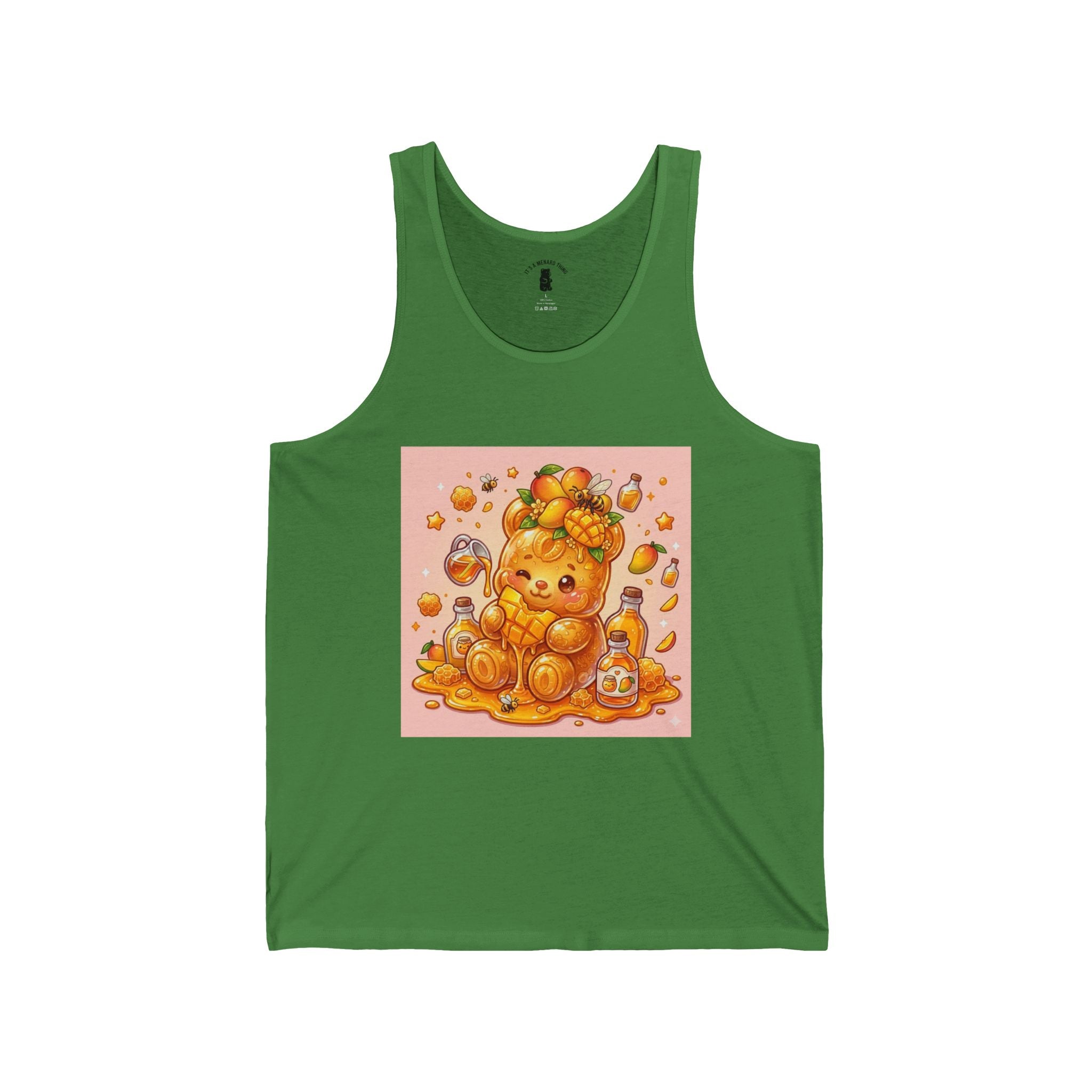 Delicous Ripe Mango, Exotic Fruit Gooey Gummy Bear — Kawaii Graphic Tank Top
