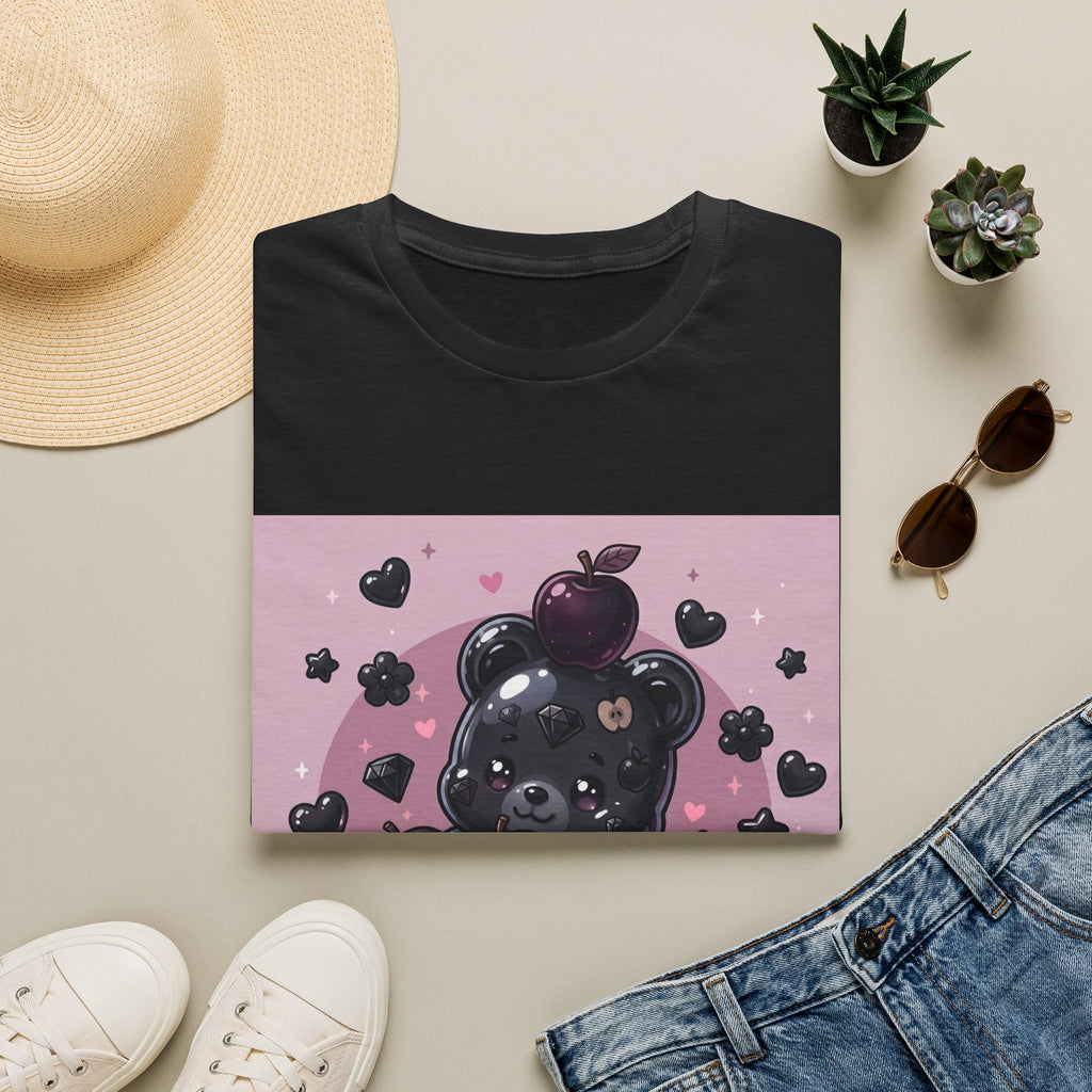 Black Diamond Special Exotic Apple Oozy Bear Friend — Cute Fruit Bear Graphic Tee