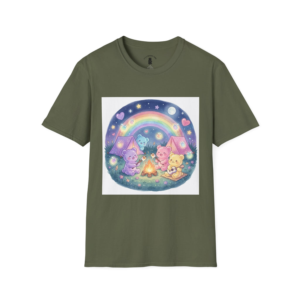 Campfire days and Toasted Marshmallows, Gooey Gummy Friends- Kawaii Graphic T-Shirt