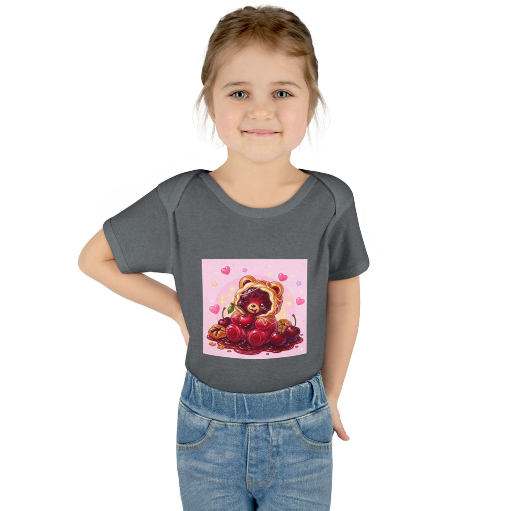 Cherry Danish Gooey Gummy Bear in Puff PJs (Infant Rib Onesie)