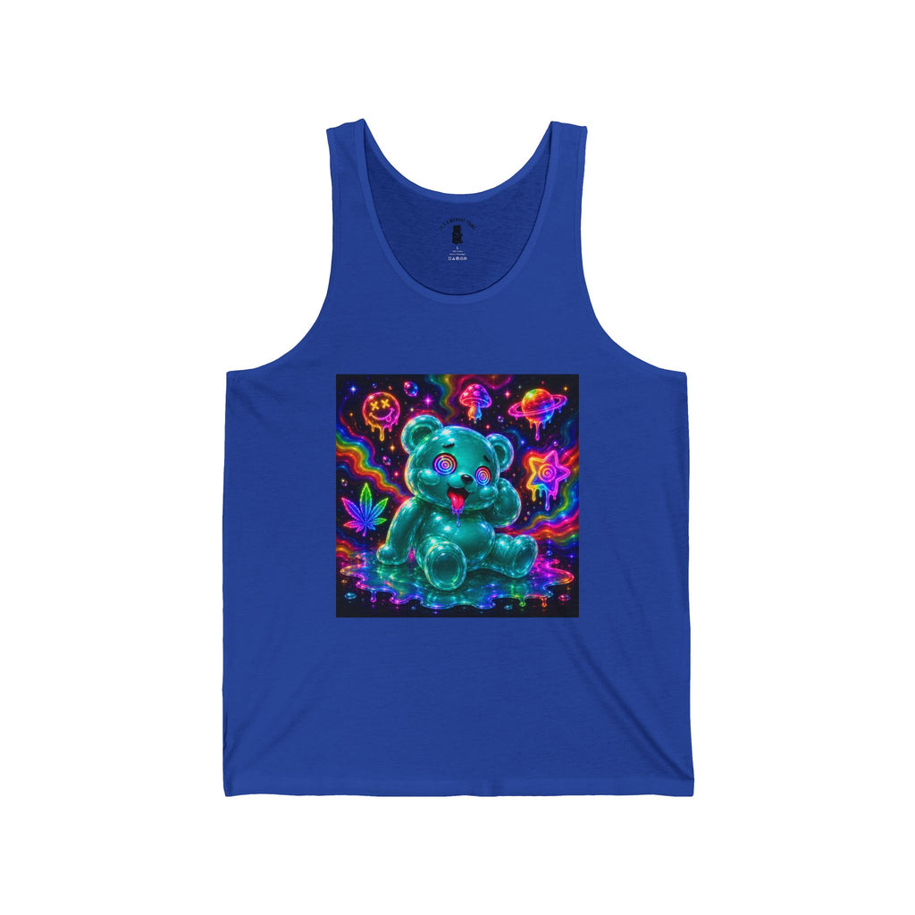 Psychedelic Trip Oozy Bears Friend, Teal Gummy Special Addition- Graphic Tank Top