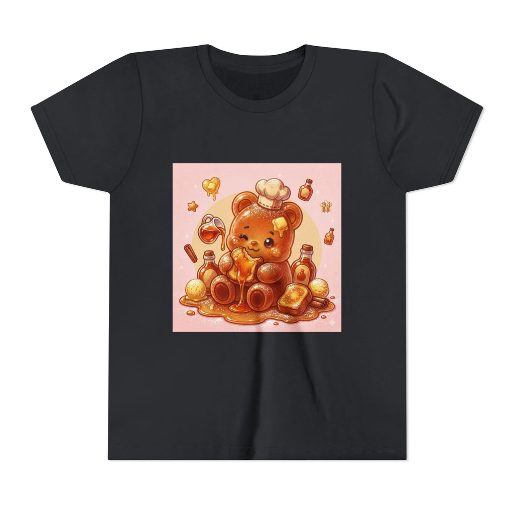 Kids Thick French Toast Gooey Gummy Chef Bear Graphic T-Shirt