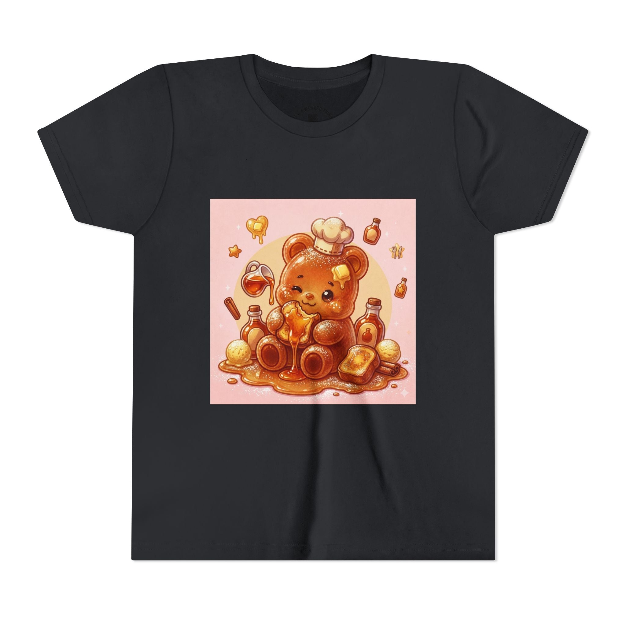 Kids Thick French Toast Gooey Gummy Chef Bear Graphic T-Shirt