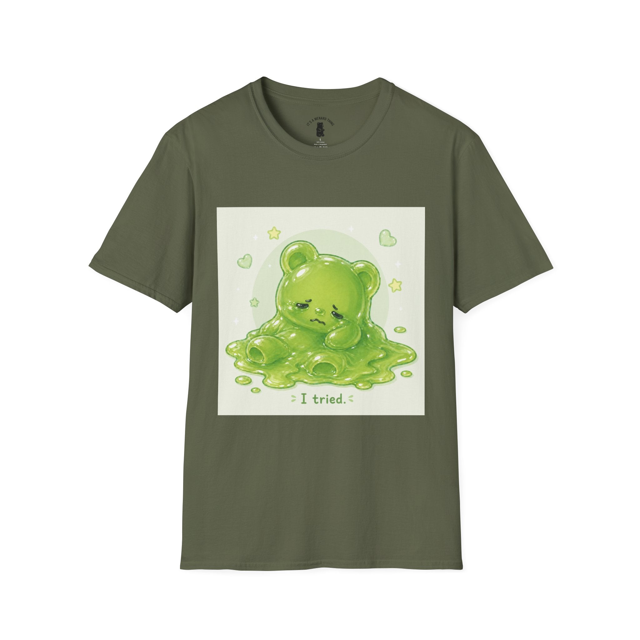 "I Tried." Green Gooey Gummy Bear- Graphic Tee