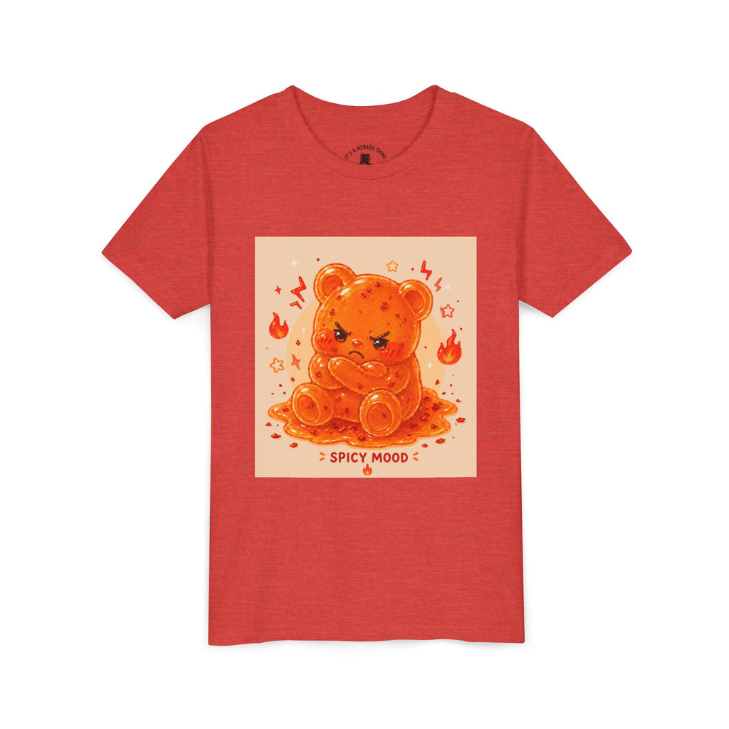Spicy Mood Tangy Orange Gooey Gummy Bear - Angry Kawaii Bear Graphic