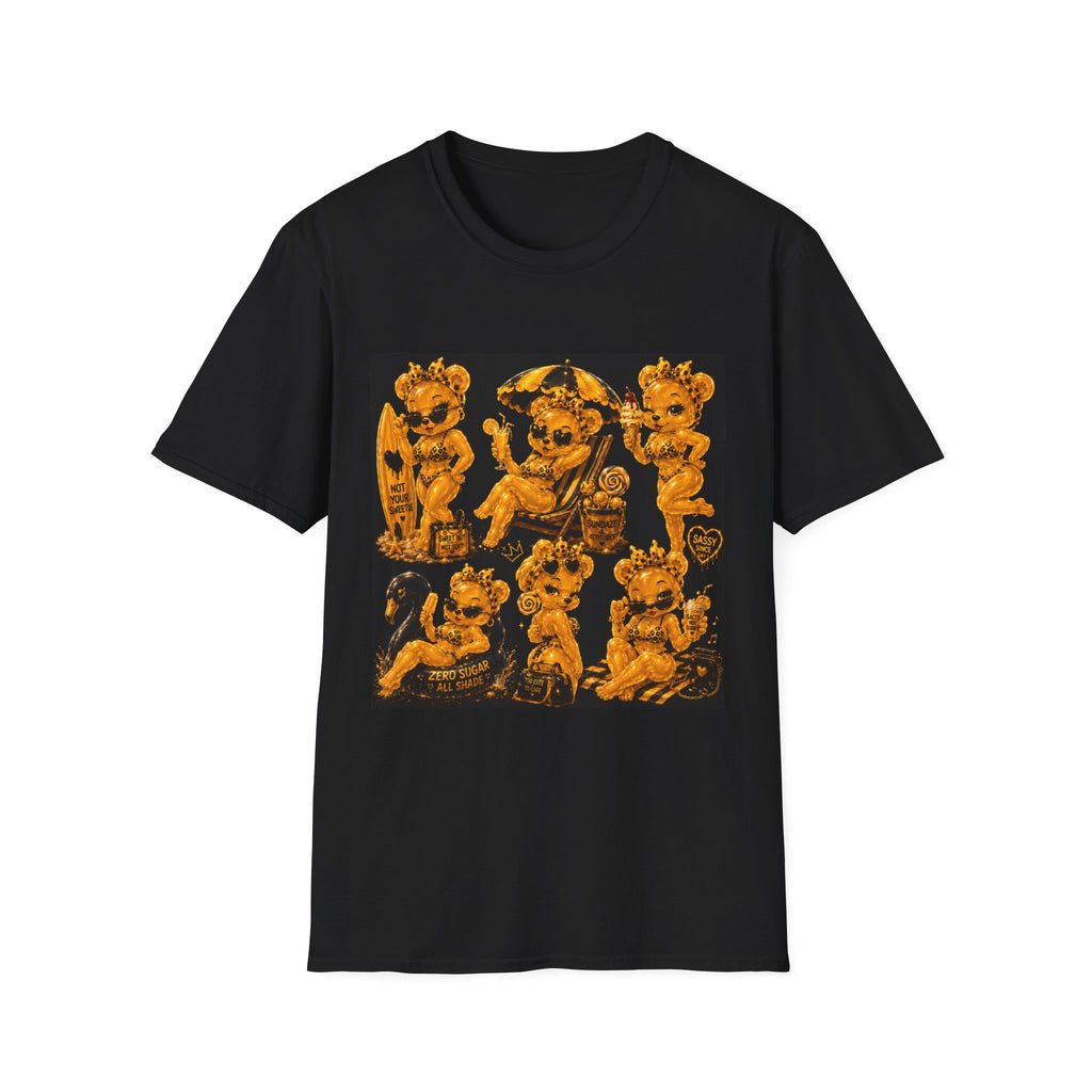Vintage Style Oozy Bear Beach Babe Pin Up- Adult Graphic Shirt (18+)