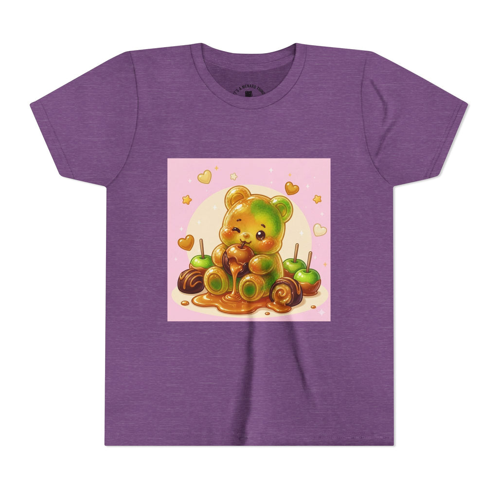 Caramel Apple Gooey Gummy Bear Graphic Kids T-Shirt