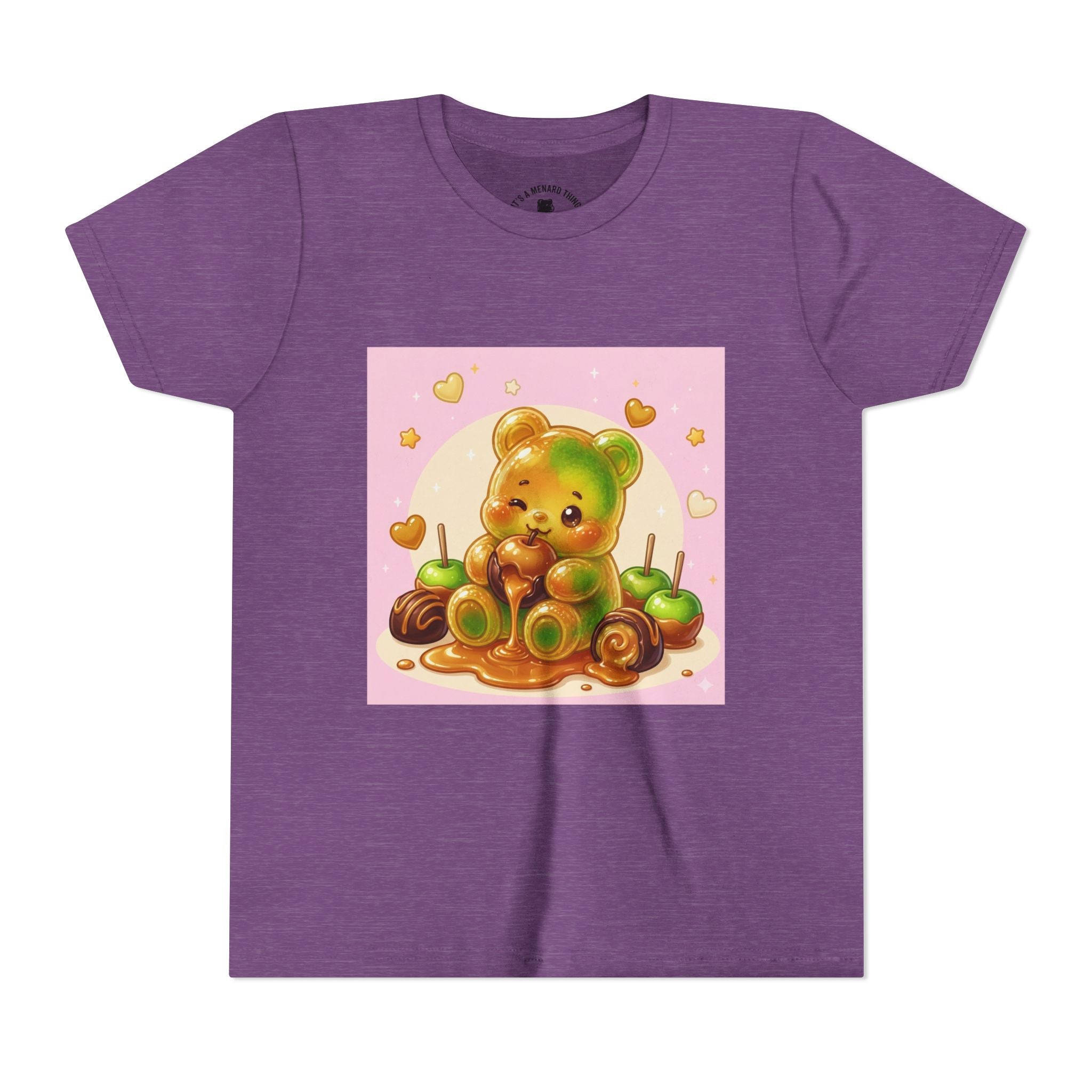 Caramel Apple Gooey Gummy Bear Graphic Kids T-Shirt