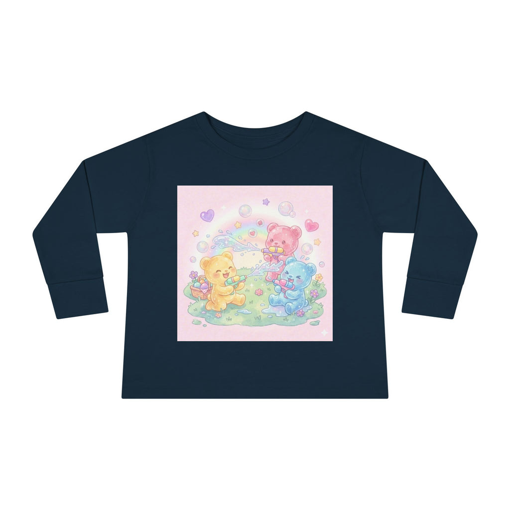 Water War Play time, Oozy Bear Group Gummy Friends- Graphic Long Sleeve Shirt