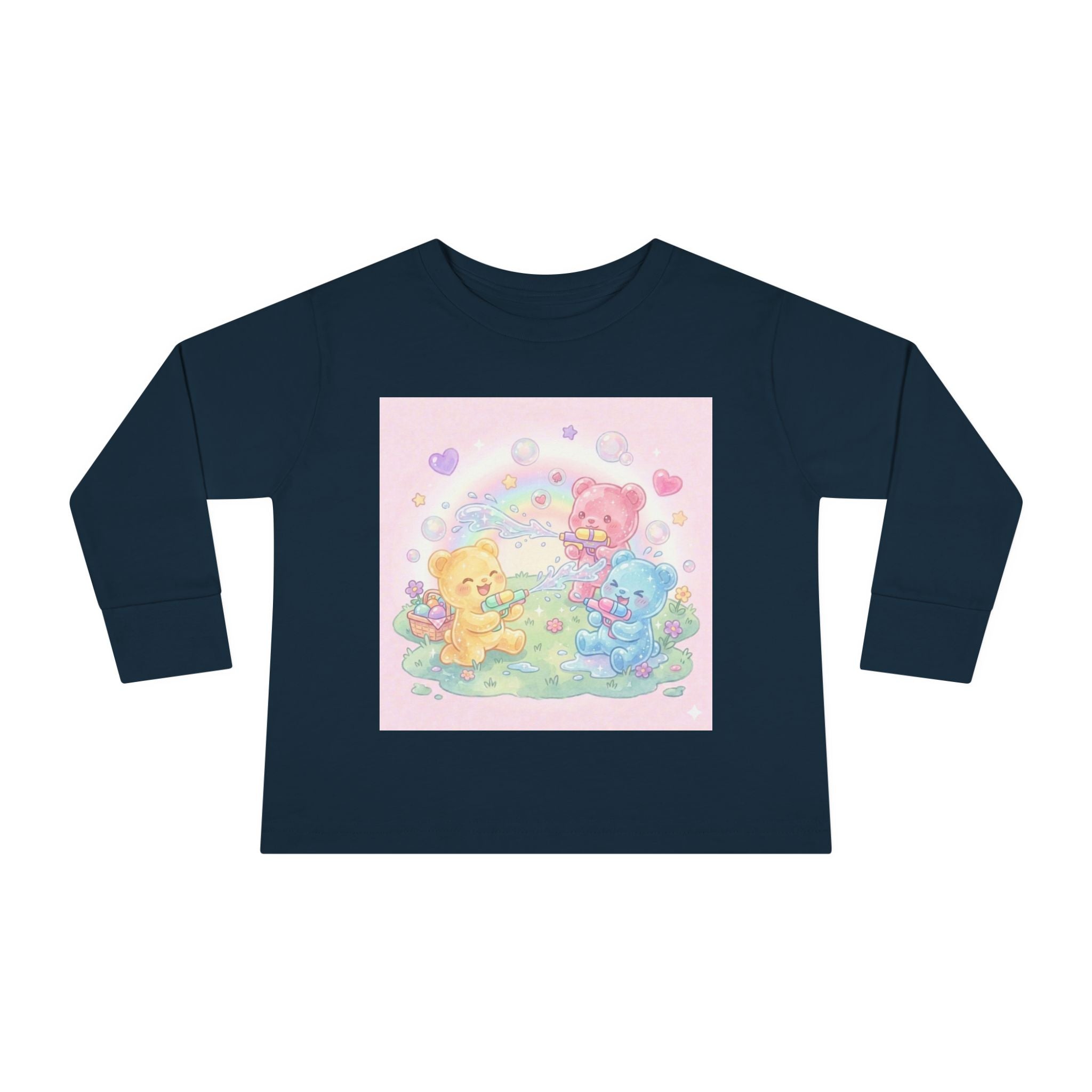 Water War Play time, Oozy Bear Group Gummy Friends- Graphic Long Sleeve Shirt