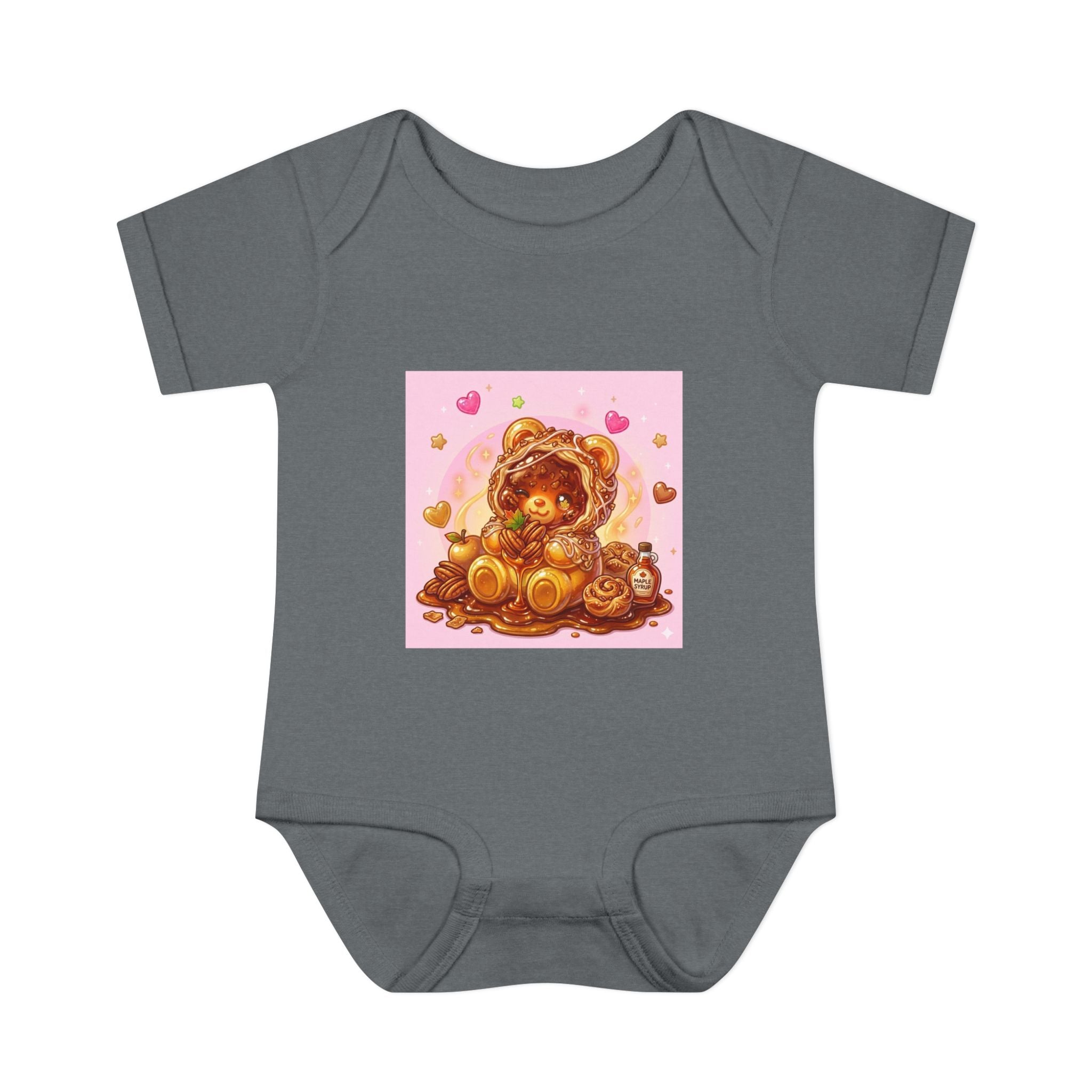 Maple Pecan Danish Gooey Gummy Bear in Puff PJs Baby Onesie