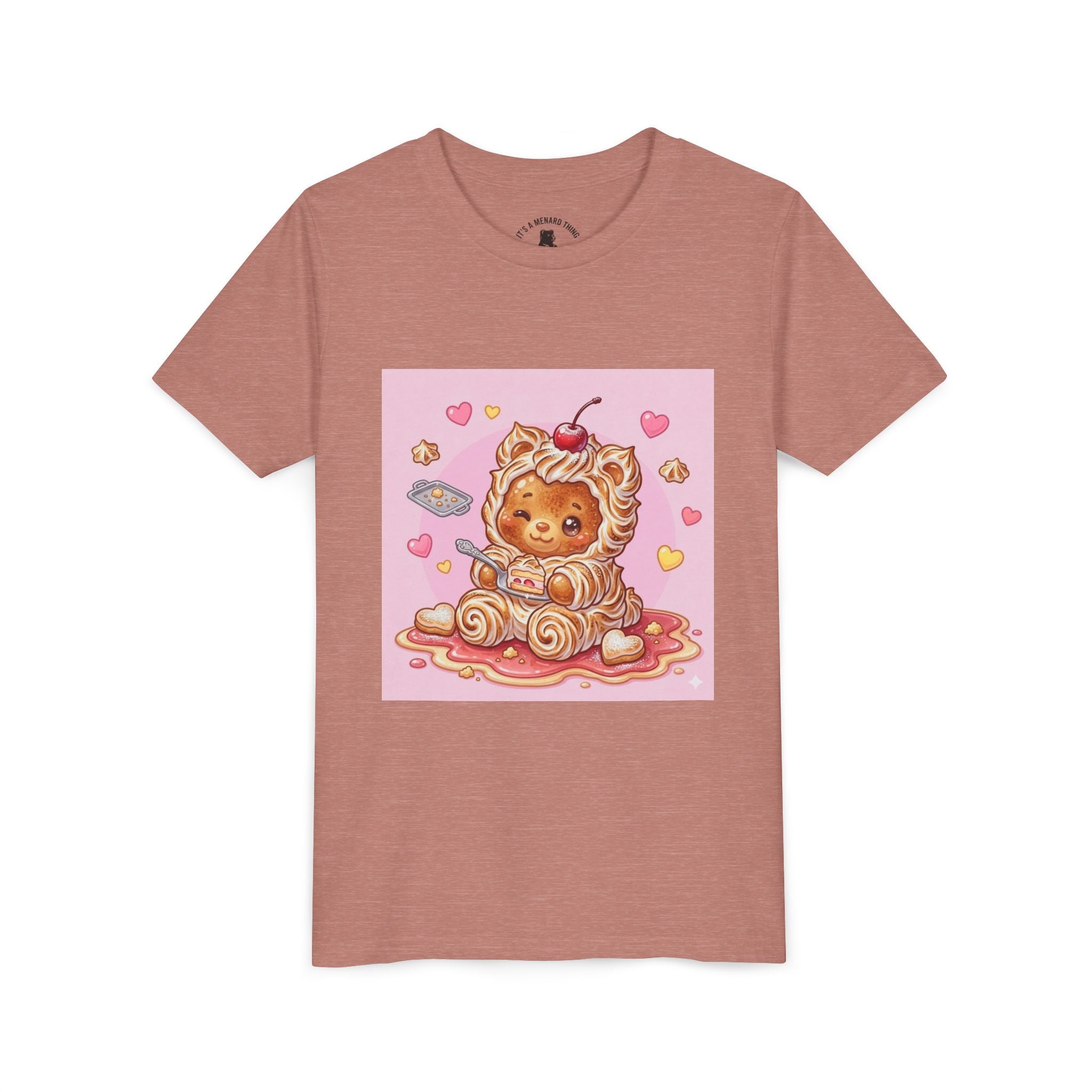 Kawaii Baked Alaska Dessert Gooey Gummy Bear- Kids Tee