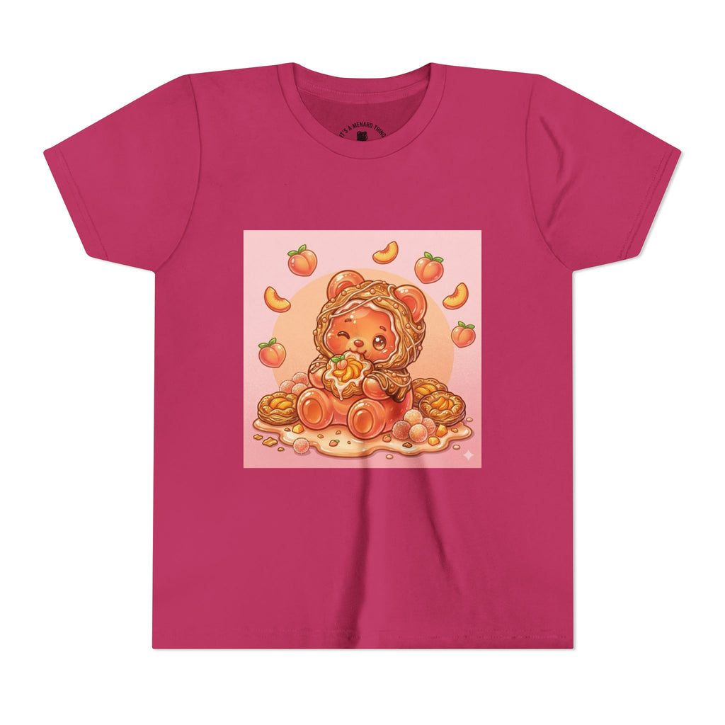 Peach Danish Bear Graphic Shirt for Kids
