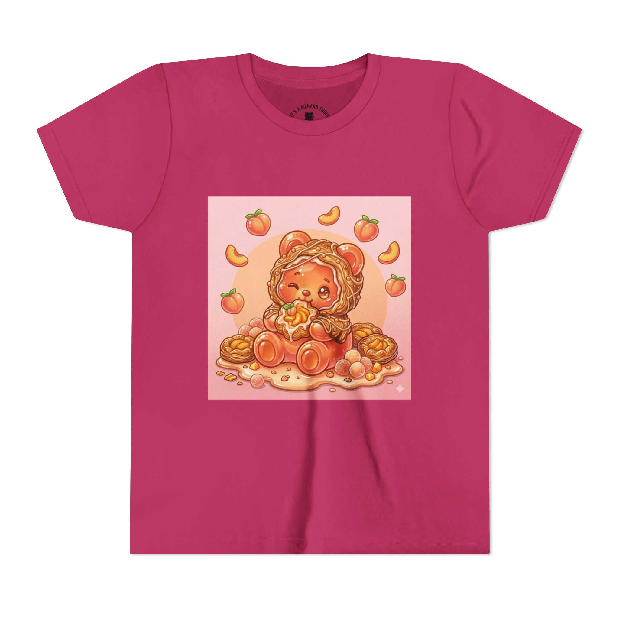 Peach Danish Bear Graphic Shirt for Kids