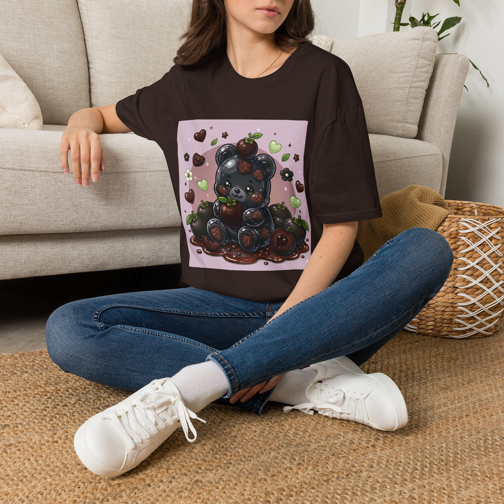 Special Black Sapote Fruit, Exotic Oozy Gummy Bear — Kawaii Graphic Shirt