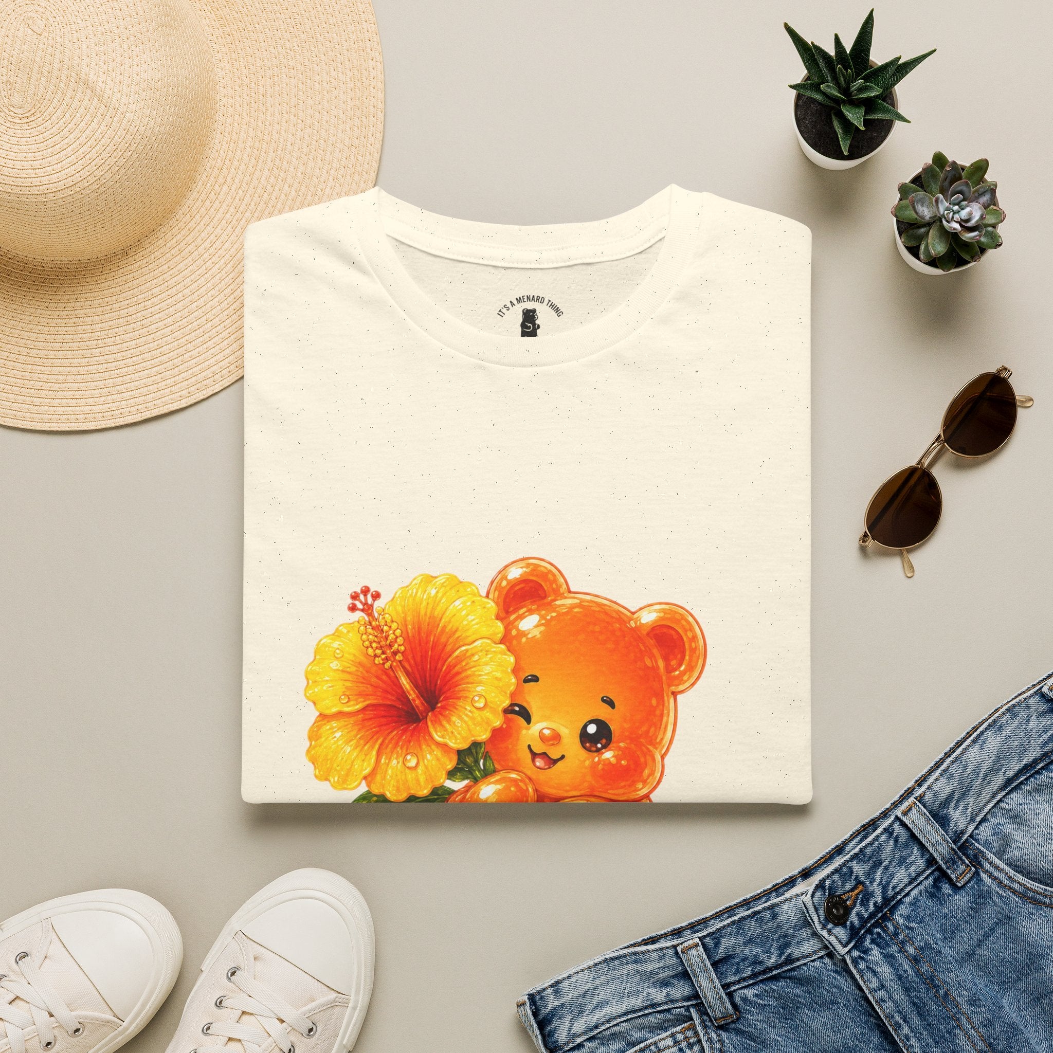 Hello Hibiscus, Orange Oozy Bear Gummy Friend Special Flower Addition- Grap