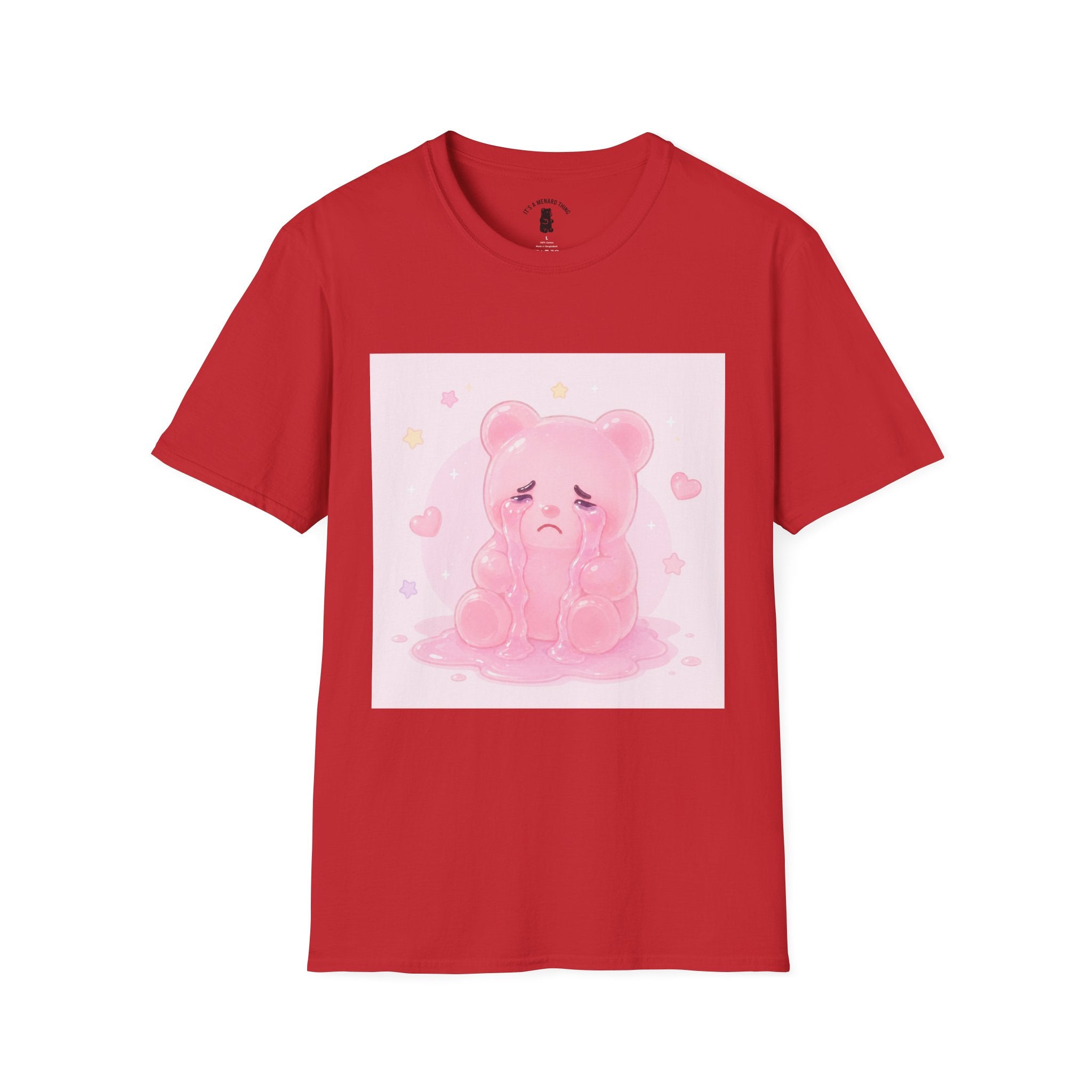 Crying Pink Gooey Gummy Bear- Graphic Tee