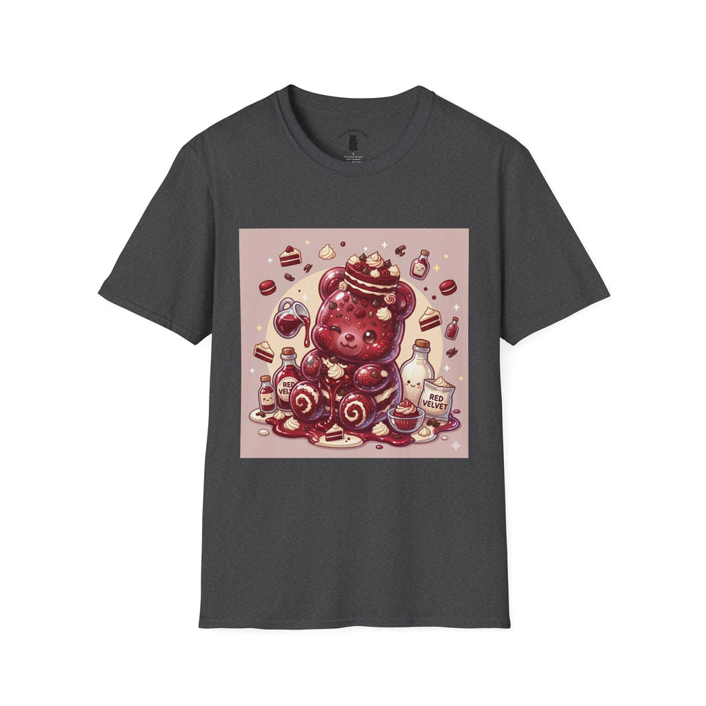 Silky Red Velvet Cake & Cream, Exotic Gooey Gummy Bear — Kawaii Graphic T-Shirt