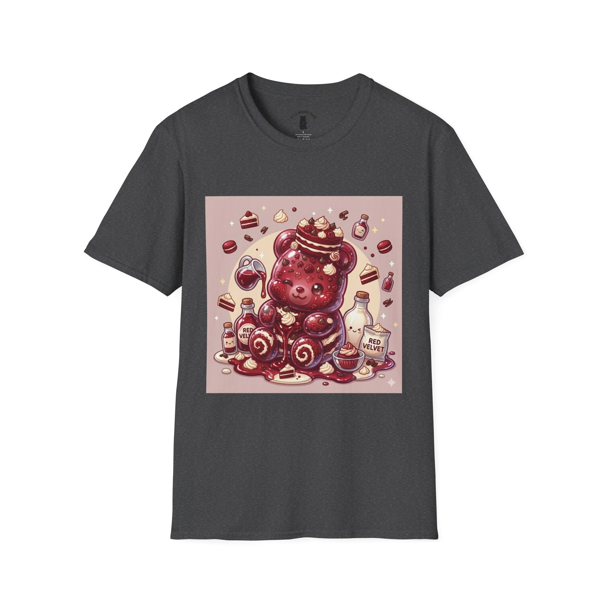 Silky Red Velvet Cake & Cream, Exotic Gooey Gummy Bear — Kawaii Graphic T-Shirt