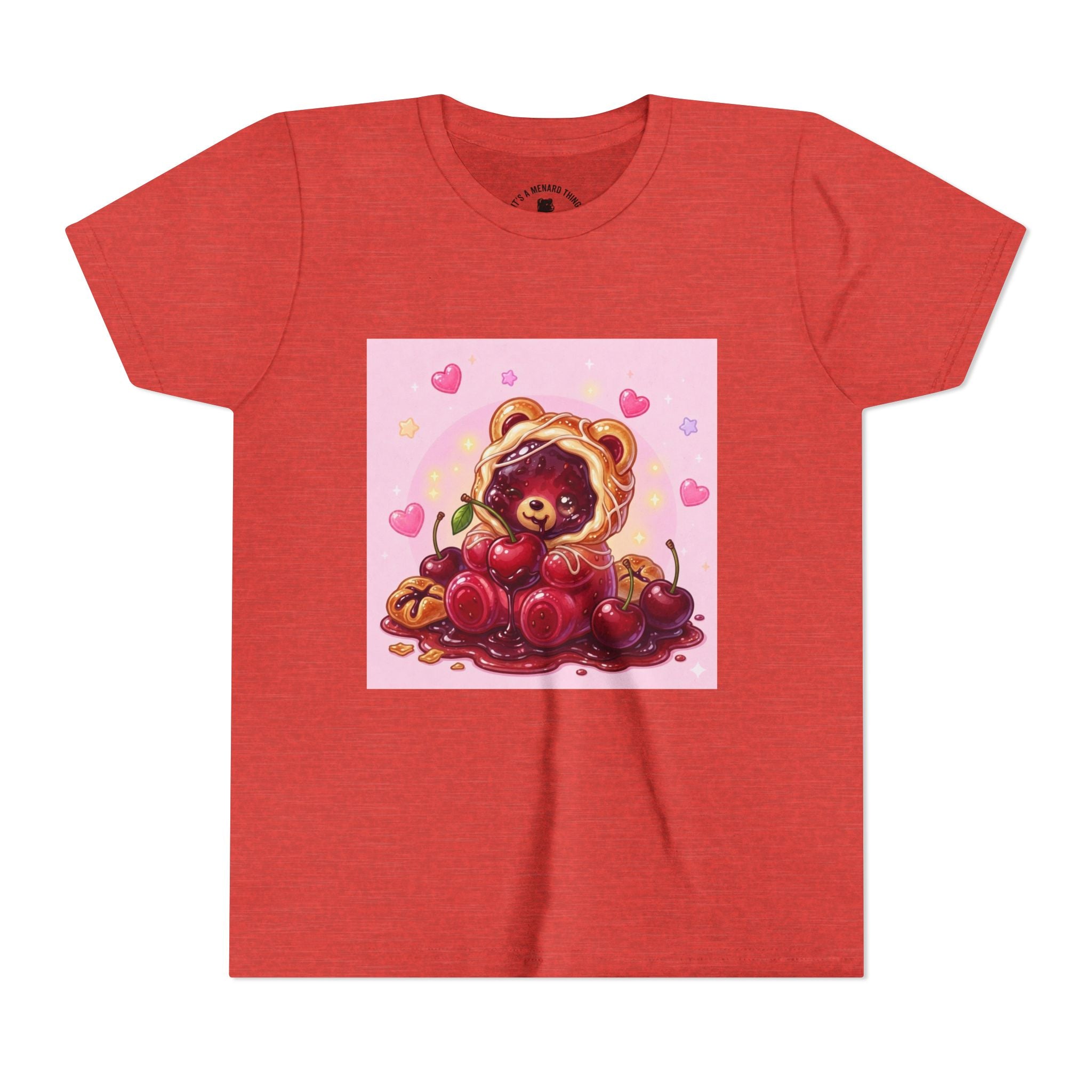Cherry Danish Gooey Gummy Bear Graphic Youth T-Shirt