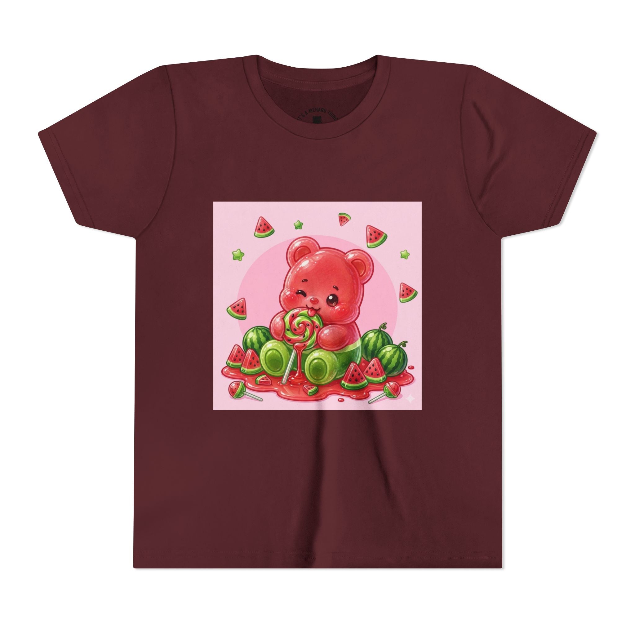 Watermelon Swirl Lollipop Gooey Gummy Bear- Youth Shirt