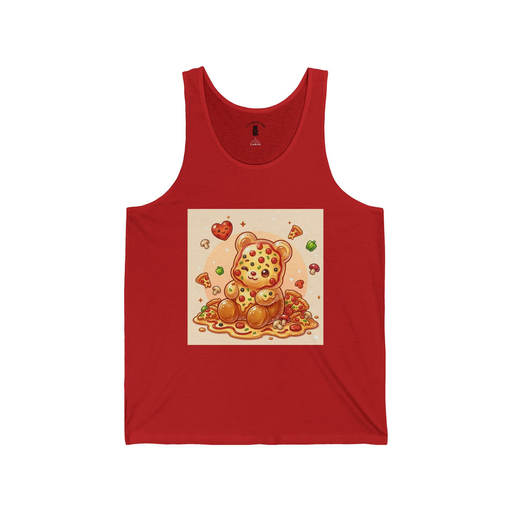 Surprise! Special Pizza, Melty Gooey Gummy Bear — Kawaii Graphic Tank Top