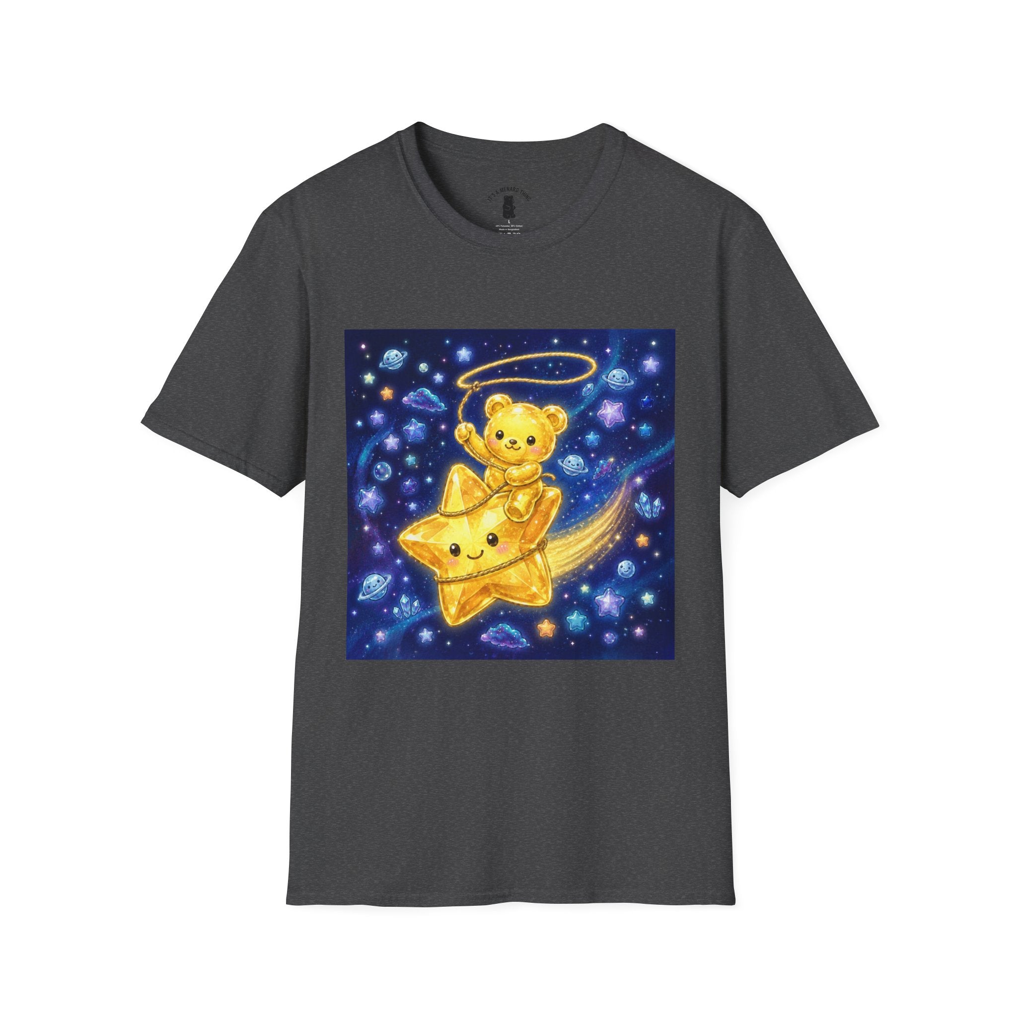 Rodeo Star, Golden Crstyal Gooey Gummy Bear- Kawaii Graphic T-Shirt