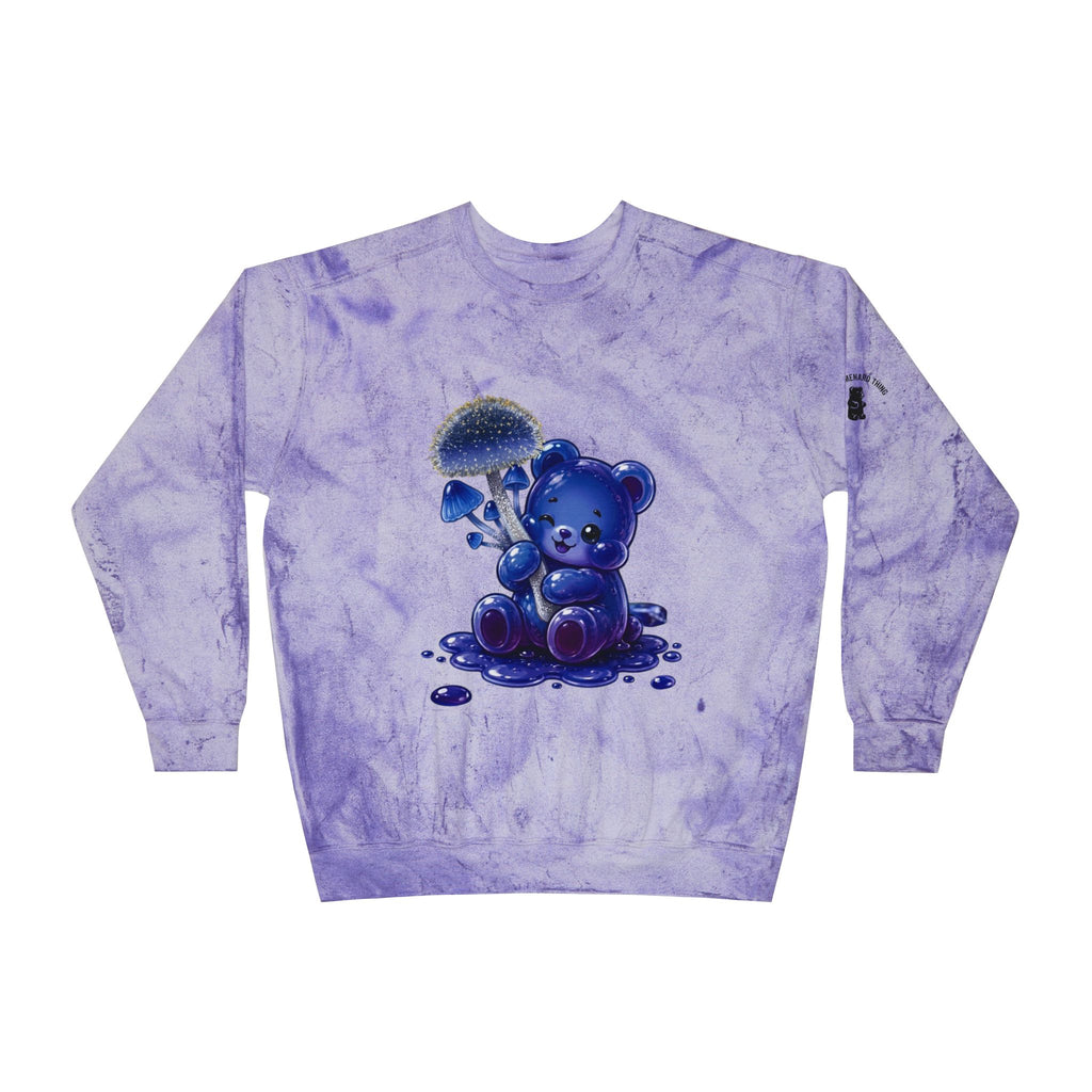 Special Pretty Blue Mushroom, Gooey Gummy Bear Friends -Kawaii Graphic Sweatshirt