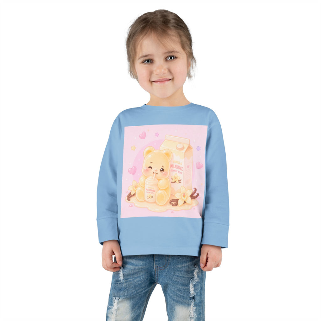 Vanilla Milkshake Oozy Bear Friend- Graphic Long Sleeve Shirt