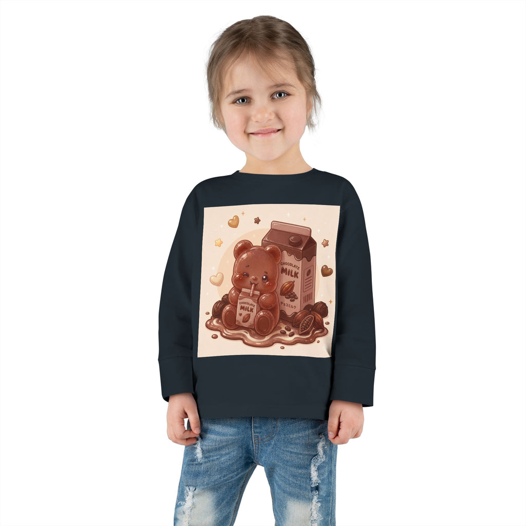 Chocolate Milk Oozy Bear- Graphic Long Sleeve Shirt