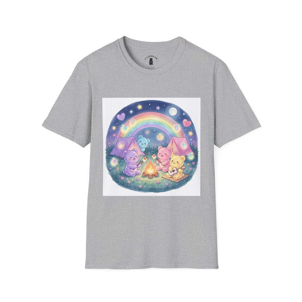 Campfire days and Toasted Marshmallows, Gooey Gummy Friends- Kawaii Graphic T-Shirt