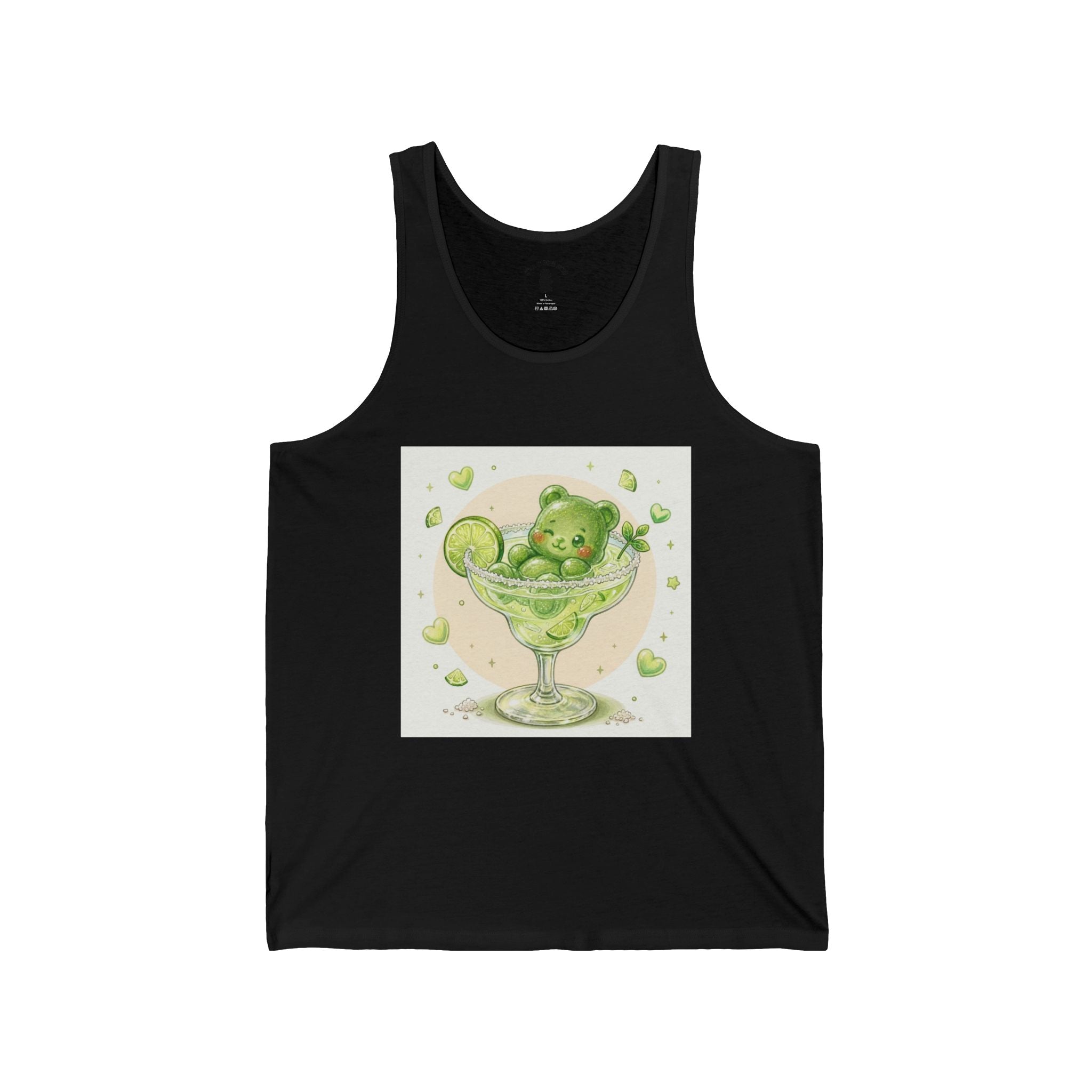 Lime Margarita Special, Green Boozy Gooey Gummy Bear — Kawaii Graphic Tank Top