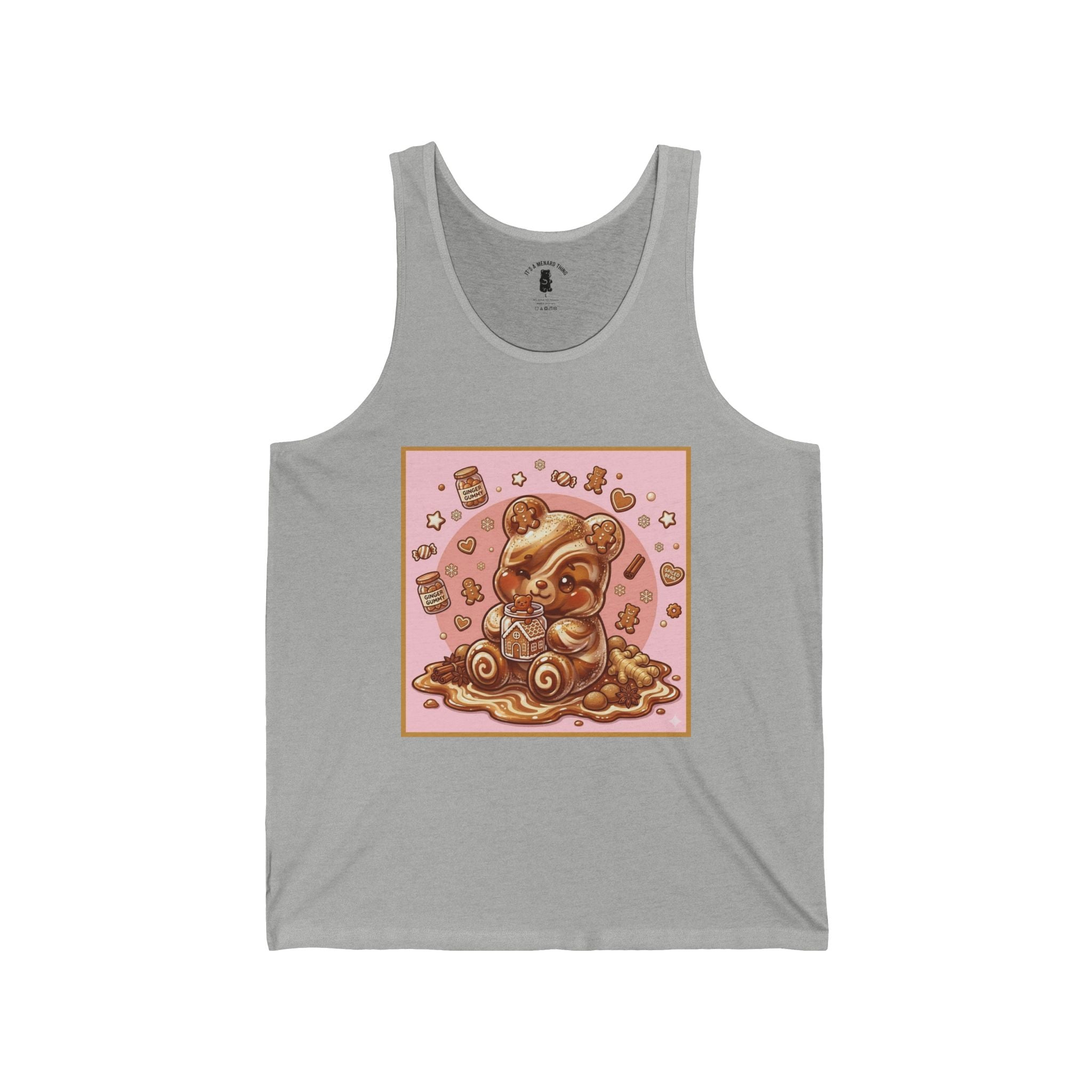 Gingerbread Frosted Cookie, Gooey Gummy Bear — Kawaii Graphic Tank Top