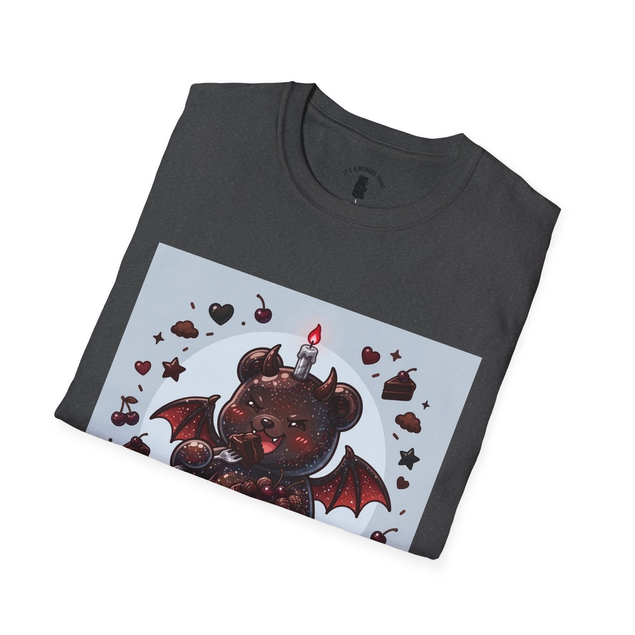 Devils food Cake Demon, Gooey Fudge Gummy Bear — Kawaii Graphic Tee