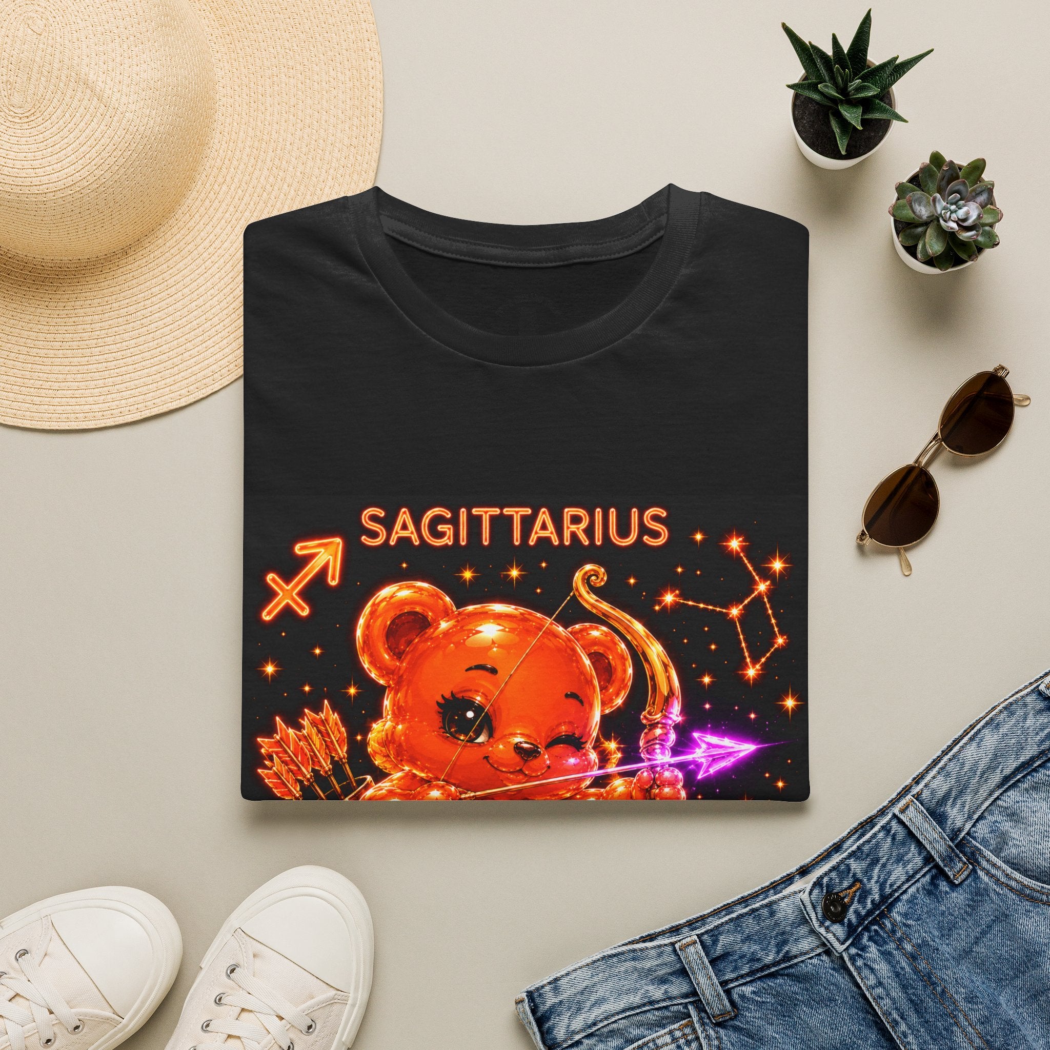 Sagittarius Zodiac Constellation Oozy Bear Special- Graphic Shirt