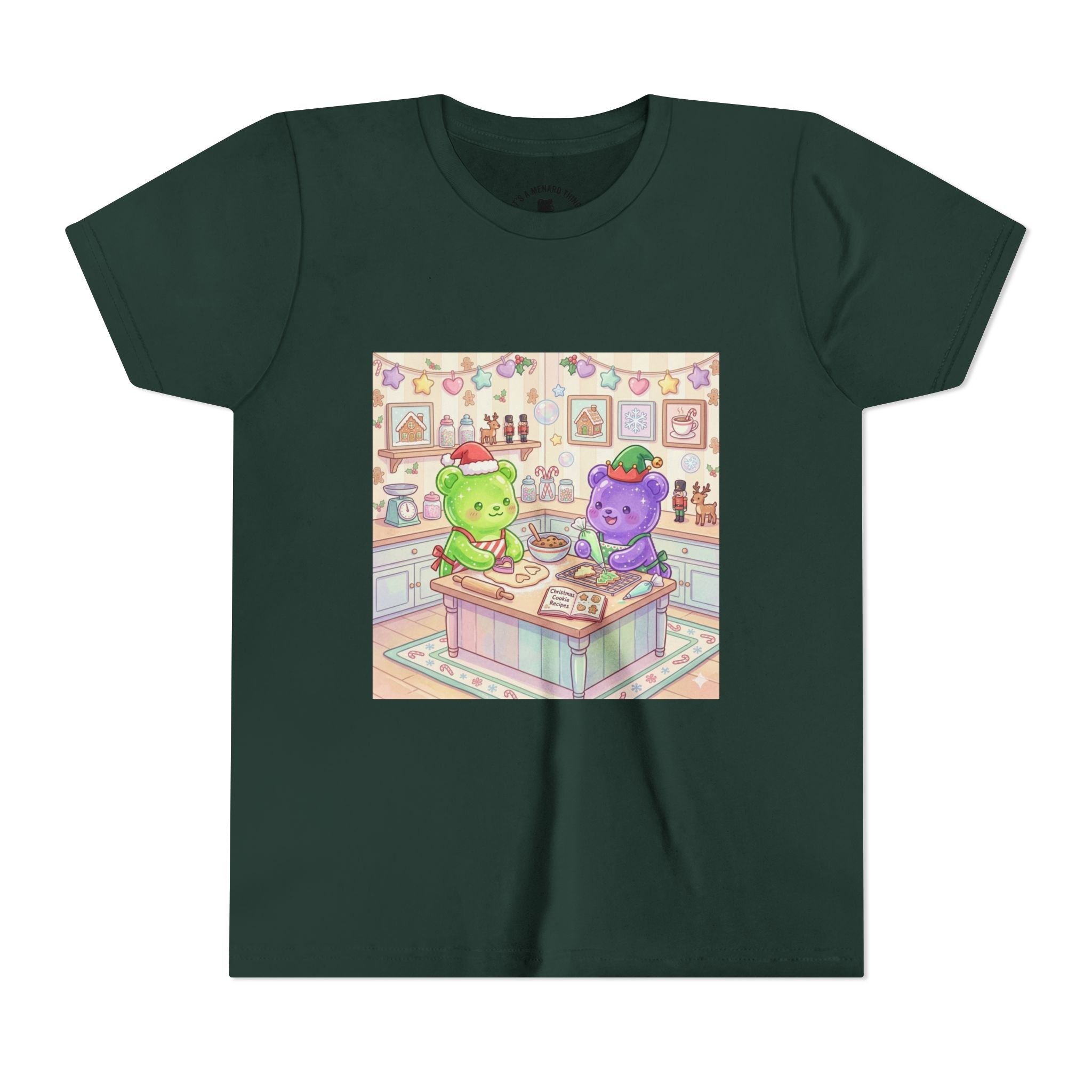 Gooey Gummies making Holiday Cookies T‑Shirt — Cute Pastel Kitchen Baking Design