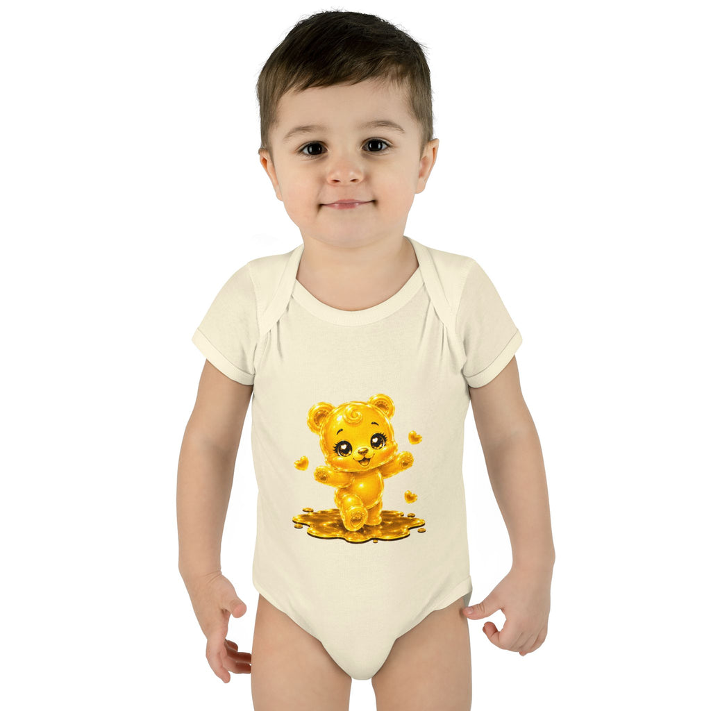 Baby Golden Oozy Gummy Bears First Steps, Cutie Addition- Graphic Onesie