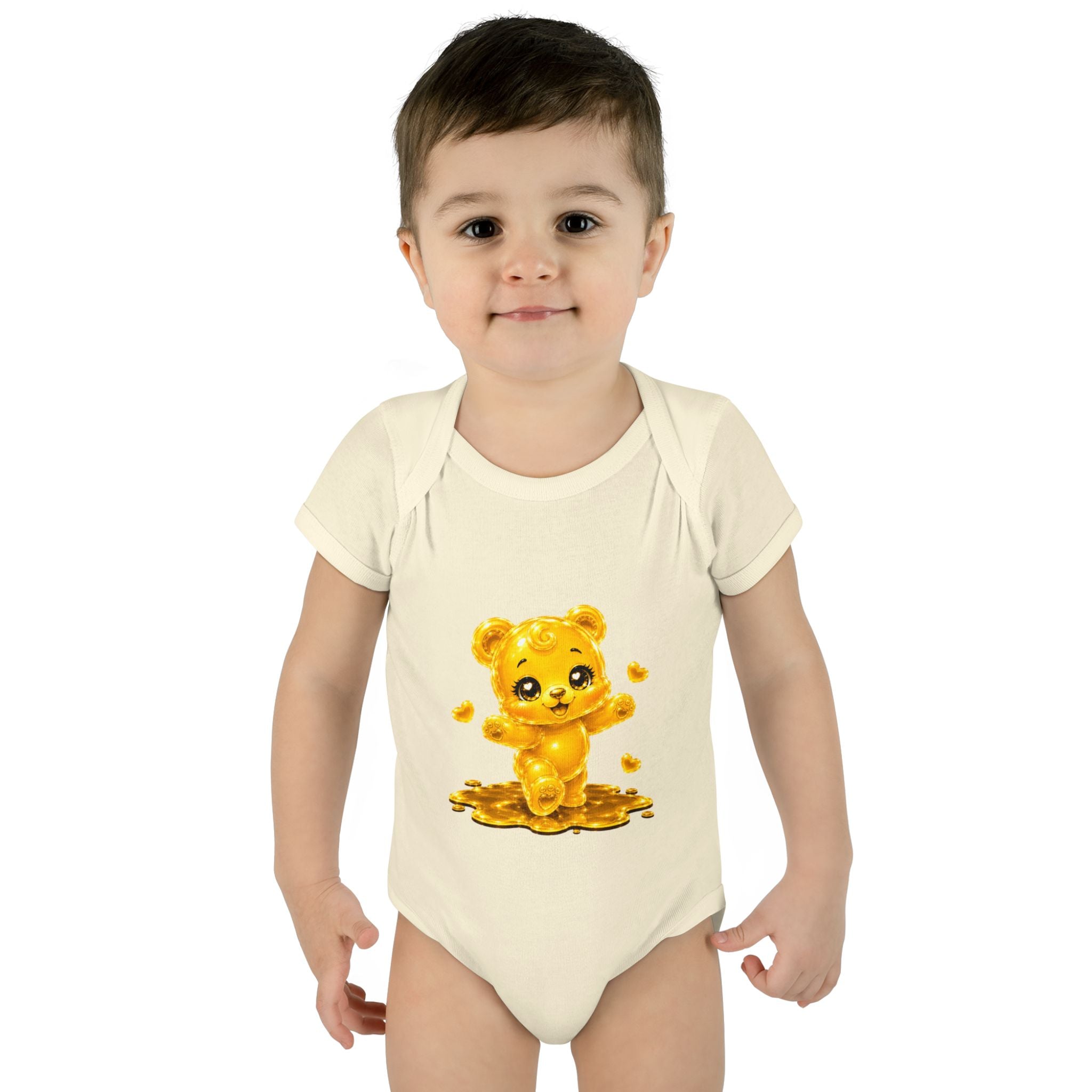 Baby Golden Oozy Gummy Bears First Steps, Cutie Addition- Graphic Onesie