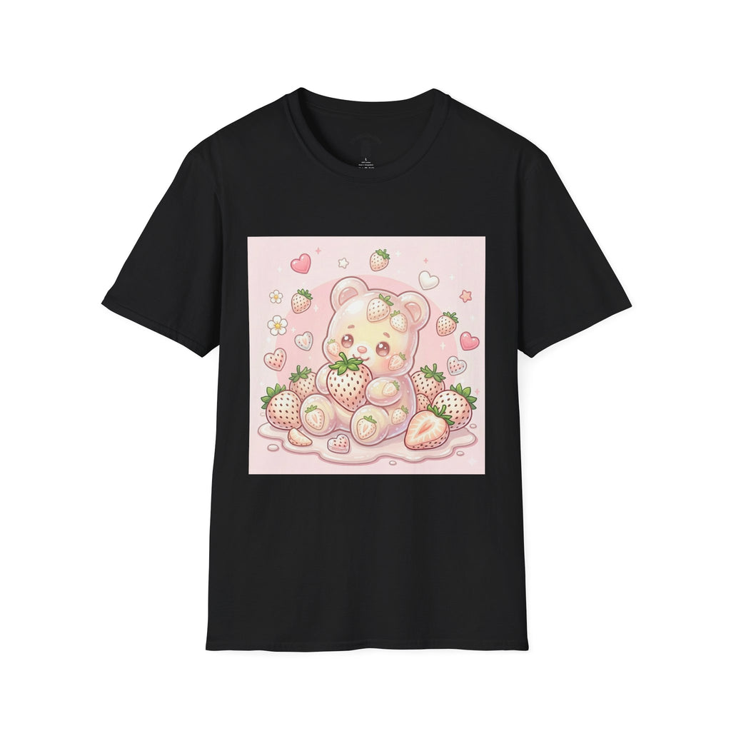 Exotic White Strawberry Oozy Bear Friend — Kawaii Fruit Design