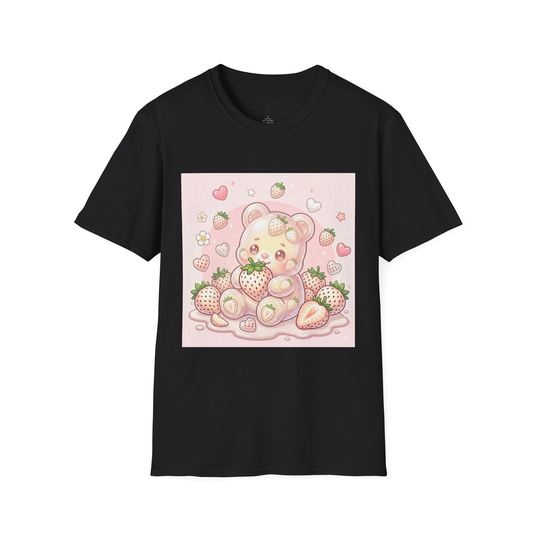 Exotic White Strawberry Oozy Bear Friend — Kawaii Fruit Design