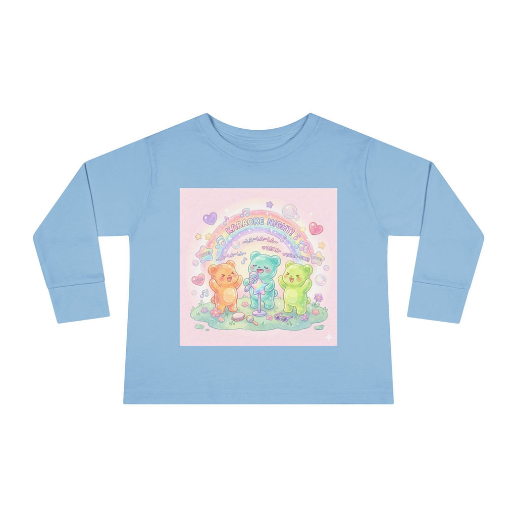 Karaoke Day, Oozy Bear Gummy Group Hang Out- Graphic Long Sleeve Shirt